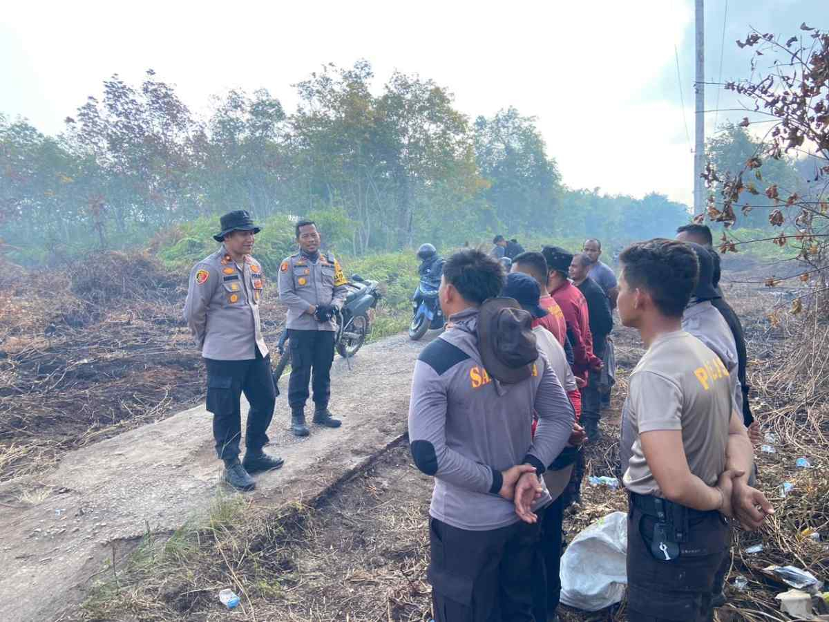 Selidiki Penyebab Karhutla di Tanjung Kedabu, Polres Meranti Kolaborasi dengan Tim Ditreskrimsus Polda Riau